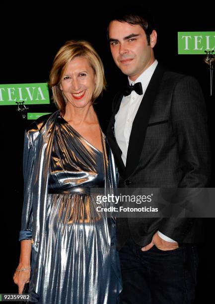 Rosa Diez and guest arrive to the 2009 Telva Magazine Fashion Awards ceremony, held at the Teatro del Canal on October 26, 2009 in Madrid, Spain.