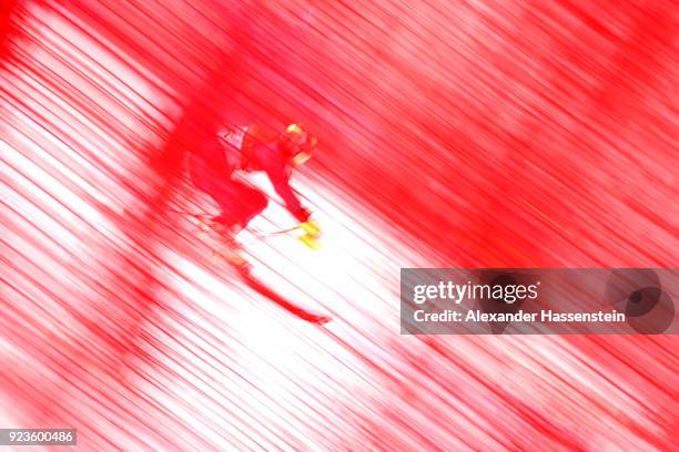 Charlie Guest of Great Britain competes during the Alpine Team Event on day 15 of the PyeongChang 2018 Winter Olympic Games at Yongpyong Alpine...