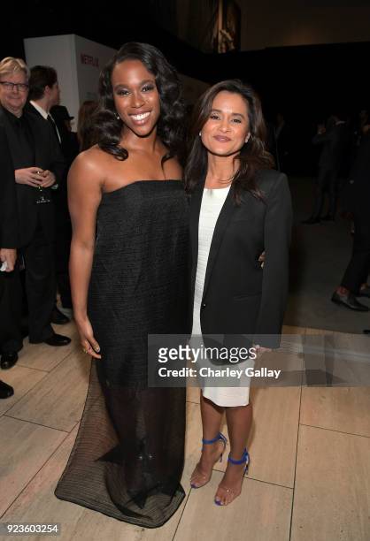 Clare-Hope Ashitey and Veena Sud attend Netflix's 'Seven Seconds' Premiere screening and post-reception in Beverly Hills, CA on February 23, 2018 in...