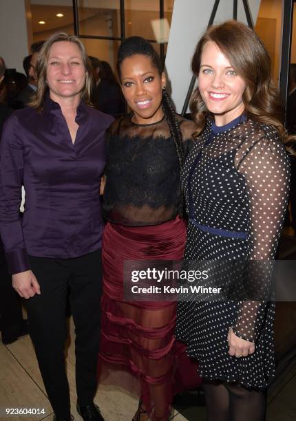 Cindy Holland, Regina King, and Allie Goss attends the premiere of Netflix's "Seven Seconds" at The Paley Center for Media on February 23, 2018 in...