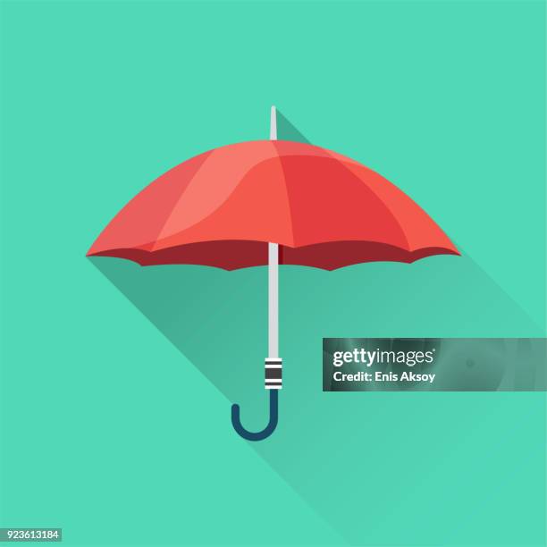 umbrella flat icon - umbrella stock illustrations