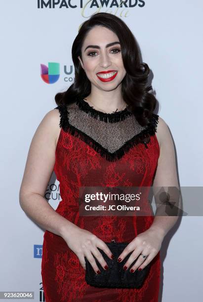 Actor Olivia Sandoval attends the 21th Annual National Hispanic Media Coalition Impact Awards Gala at Regent Beverly Wilshire Hotel on February 23,...