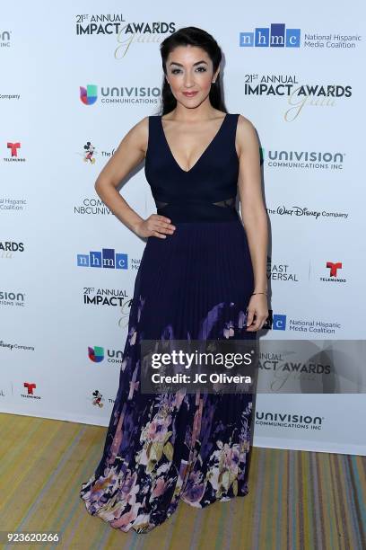 Actor Yvette Yates attends the 21th Annual National Hispanic Media Coalition Impact Awards Gala at Regent Beverly Wilshire Hotel on February 23, 2018...