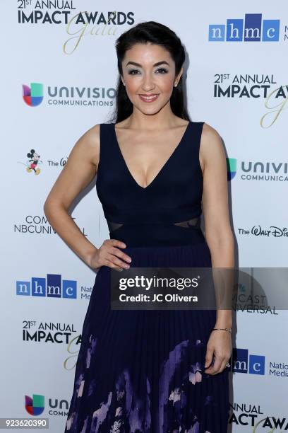 Actor Yvette Yates attends the 21th Annual National Hispanic Media Coalition Impact Awards Gala at Regent Beverly Wilshire Hotel on February 23, 2018...