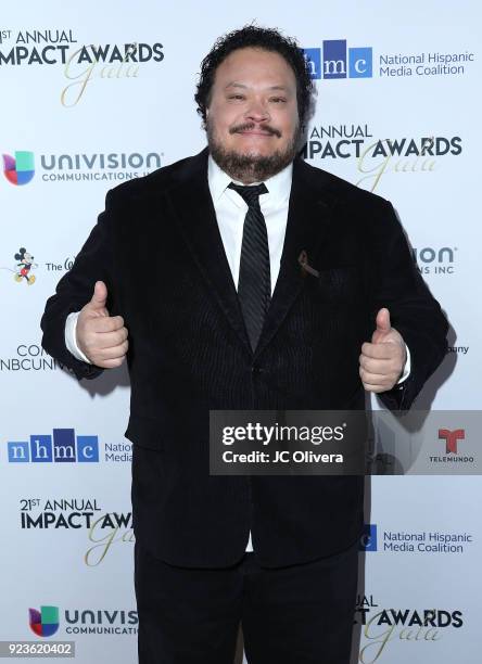 Adrian Martinez attends the 21th Annual National Hispanic Media Coalition Impact Awards Gala at Regent Beverly Wilshire Hotel on February 23, 2018 in...