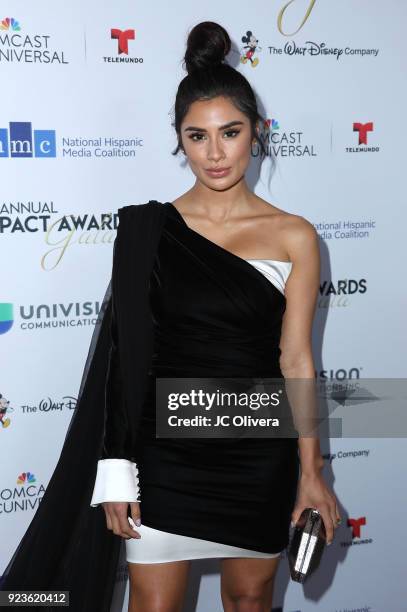 Actor Diane Guerrero attends the 21th Annual National Hispanic Media Coalition Impact Awards Gala at Regent Beverly Wilshire Hotel on February 23,...