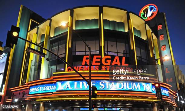 General atmosphere at the opening of Regal Cinemas LA Live on October 26, 2009 in Los Angeles, California.