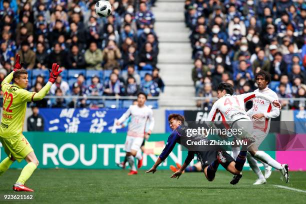 Nagasawa Shun of Gamba Osaka head shots during the J.League J1 match between Gamba Osaka and Nagoya Grampus at Suita City Football Stadium on...