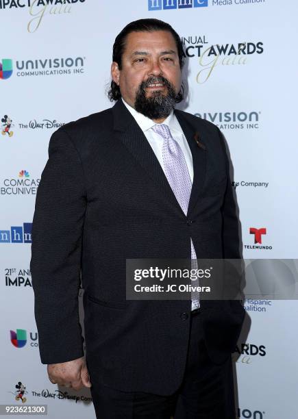 Daniel Mora attends the 21st Annual National Hispanic Media Coalition Impact Awards Gala at Regent Beverly Wilshire Hotel on February 23, 2018 in...