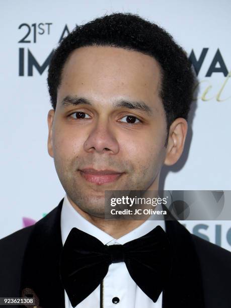 Actor Vladimir Caamano attends the 21st Annual National Hispanic Media Coalition Impact Awards Gala at Regent Beverly Wilshire Hotel on February 23,...