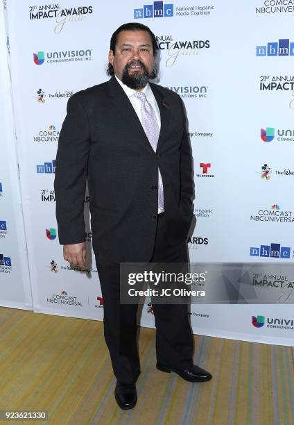 Daniel Mora attends the 21st Annual National Hispanic Media Coalition Impact Awards Gala at Regent Beverly Wilshire Hotel on February 23, 2018 in...