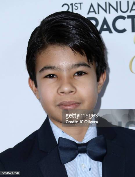 Actor Samuel 'Sammy' Sadovnik attends the 21st Annual National Hispanic Media Coalition Impact Awards Gala at Regent Beverly Wilshire Hotel on...