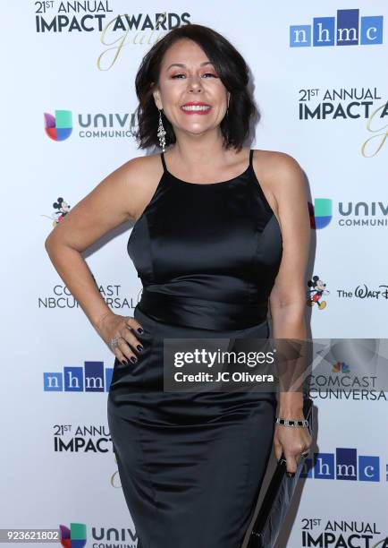 Patricia Rae attends the 21st Annual National Hispanic Media Coalition Impact Awards Gala at Regent Beverly Wilshire Hotel on February 23, 2018 in...