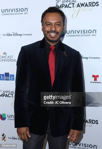 Carlos Moreno Jr. Attends the 21st Annual National Hispanic Media Coalition Impact Awards Gala at Regent Beverly Wilshire Hotel on February 23, 2018...