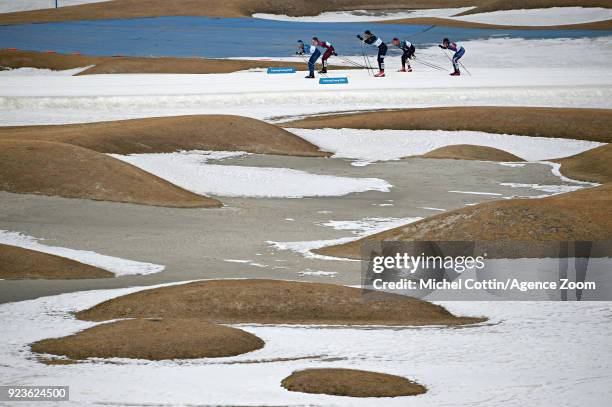 Jean Marc Gaillard of France competes during the Cross-Country Men's 50km Mass Start at Alpensia Cross-Country Centre on February 24, 2018 in...