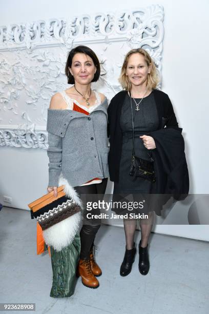Khay Ami and Charisse Tabak attend Rachel Lee Hovnanian "The Women's Trilogy Project" Part 1: NDD Immersion Room at Leila Heller Gallery on February...