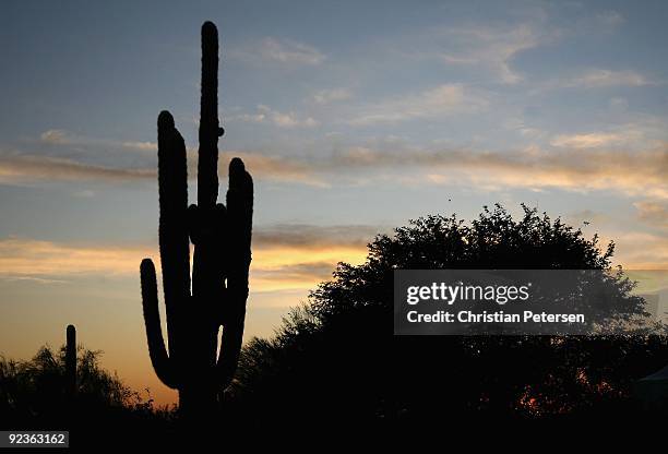 The sunset following the second round of the Frys.com Open at Grayhawk Golf Club on October 23, 2009 in Scottsdale, Arizona.