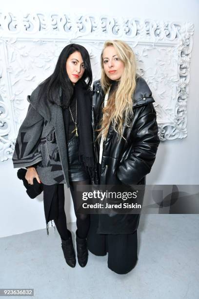 Nicole Ianniello and Crystal Moselle attend Rachel Lee Hovnanian "The Women's Trilogy Project" Part 1: NDD Immersion Room at Leila Heller Gallery on...