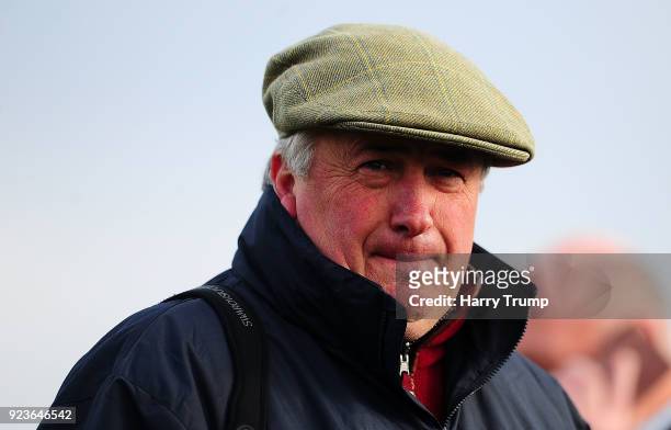 Trainer Paul Nicholls at Exeter Racecourse on February 23, 2018 in Exeter, England.