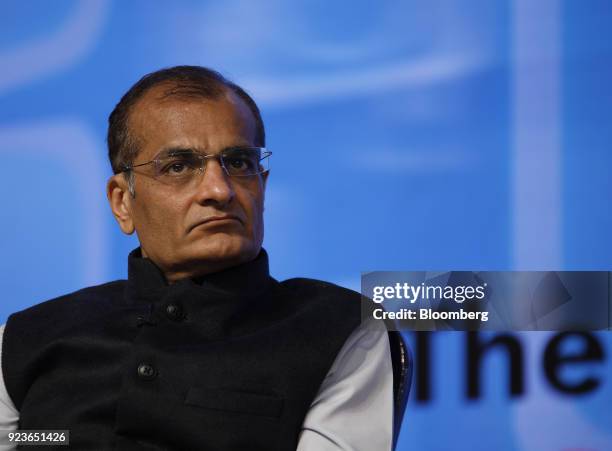 Rashesh Shah, chairman and chief executive officer of Edelweiss Group, looks on during the ET Global Business Summit in New Delhi, India, on...