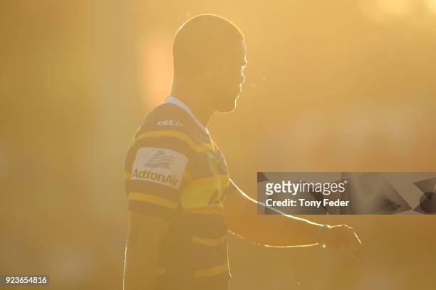 Jarryd Hayne of the Eels during the NRL Trial Match between the Newcastle Knights and the Parramatta Eels at Maitland No 1 Showground on February 24,...