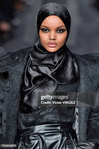 Model walks the runway at the Max Mara Ready to Wear Fall/Winter 2018-2019 fashion show during Milan Fashion Week Fall/Winter 2018/19 on February 22,...