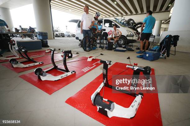 4th Abu Dhabi Tour 2018 / Stage 4 Start / Factor Bike / Mechanic / Team AG2R La Mondiale of France / Elite Rollers / Al Maryah Island - Al Maryah...