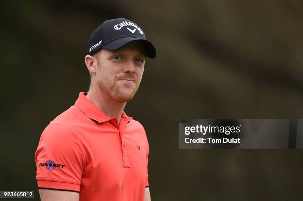 David Horsey of England looks on during the third round of the Commercial Bank Qatar Masters at Doha Golf Club on February 24, 2018 in Doha, Qatar.