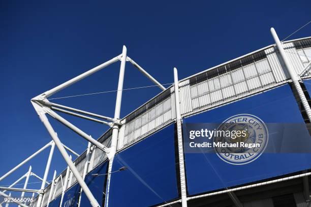 General view of The King Power Stadium ahead of the Premier League match between Leicester City and Stoke City at The King Power Stadium on February...