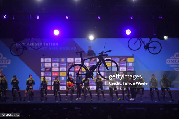 73rd Omloop Het Nieuwsblad 2018 / Men Start / Podium / Lucas Hamilton of Australia / Luke Durbridge of Australia / Alexander Edmondson of Australia /...