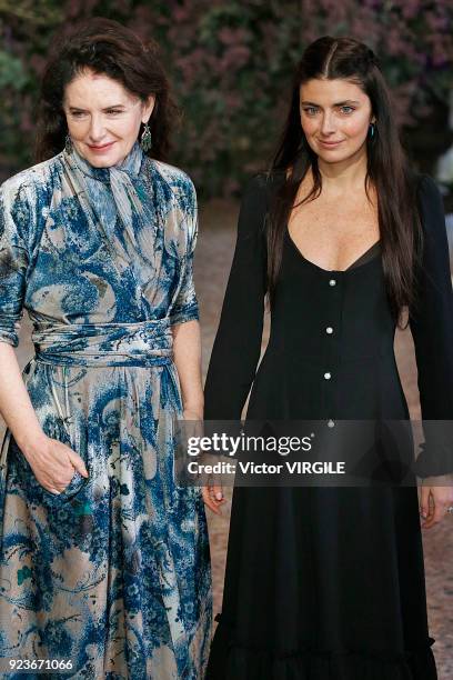 Fashion designer Luisa Beccaria walks the runway at the Luisa Beccaria Ready to Wear Fall/Winter 2018-2019 fashion show during Milan Fashion Week...