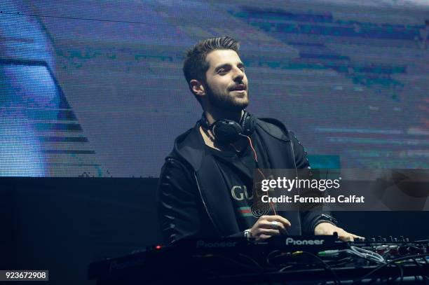 Alok Performs In Newark, NJ at Bar Code on February 23, 2018 in Newark, New Jersey.