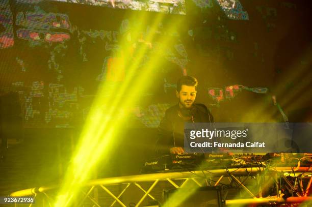 Alok Performs In Newark, NJ at Bar Code on February 23, 2018 in Newark, New Jersey.