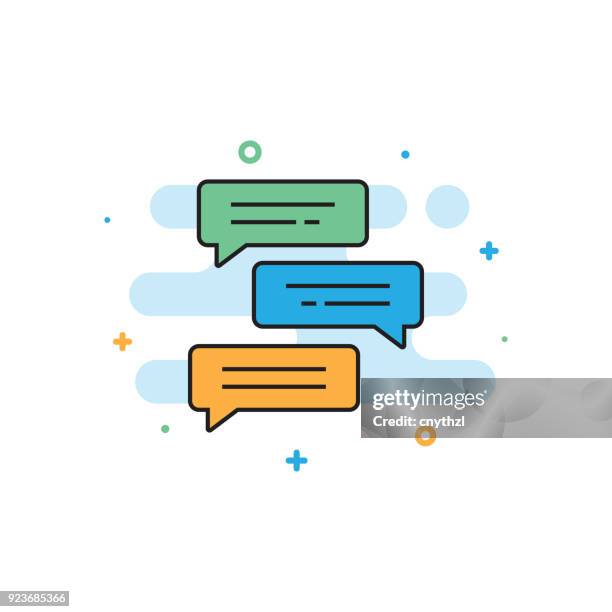chat concept - text message bubble stock illustrations