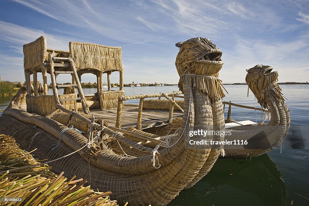 Reed Boat In Puno, Peru