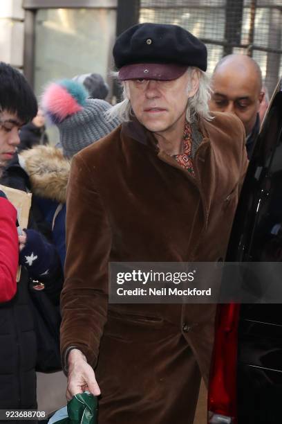 Bob Geldof seen at BBC Radio 2 on February 24, 2018 in London, England.