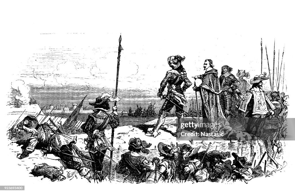King Louis XIII of France and Cardinal Richelieu at La Rochelle