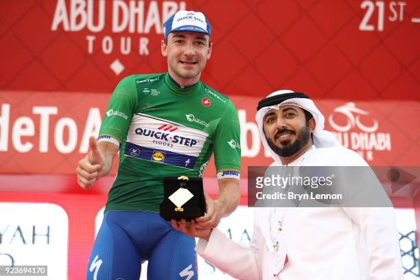 4th Abu Dhabi Tour 2018 / Stage 4 Podium / Elia Viviani of Italy Green Points Jersey / Celebration / Al Maryah Island - Al Maryah Island / Individual...