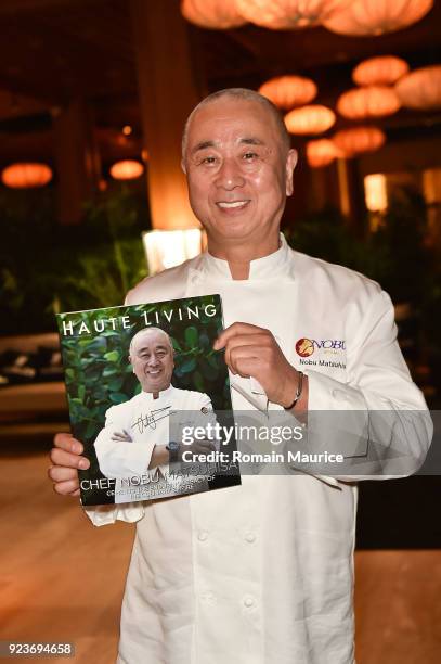 Chef Nobu Matsuhisa attends HUBLOT Dinner Honoring Chef Nobu Matsuhisa at Nobu on February 23, 2018 in Miami Beach, Florida.