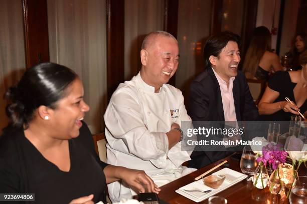 Chef Nobu Matsuhisa attends HUBLOT Dinner Honoring Chef Nobu Matsuhisa at Nobu on February 23, 2018 in Miami Beach, Florida.