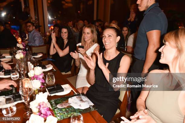 Guests attend HUBLOT Dinner Honoring Chef Nobu Matsuhisa at Nobu on February 23, 2018 in Miami Beach, Florida.