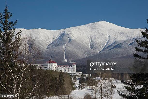 ワシントン山の冬 - ニューハンプシャー州 ワシントン山 ストックフォトと画像