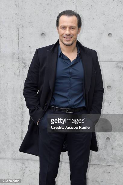 Stefano Accorsi attends the Giorgio Armani show during Milan Fashion Week Fall/Winter 2018/19 on February 24, 2018 in Milan, Italy.
