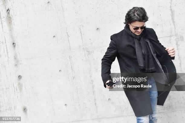 Vittorio Grigolo attends the Giorgio Armani show during Milan Fashion Week Fall/Winter 2018/19 on February 24, 2018 in Milan, Italy.