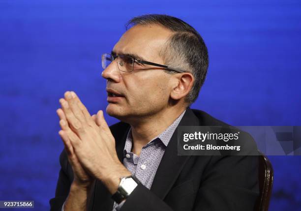 Deep Kalra, co-founder and chief executive officer of MakeMyTrip Ltd., speaks during the ET Global Business Summit in New Delhi, India, on Saturday,...