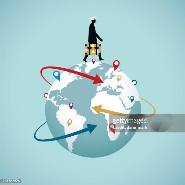 world travel - travel destinations stock illustrations