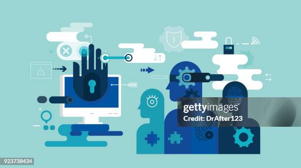 identity security - business security system stock illustrations