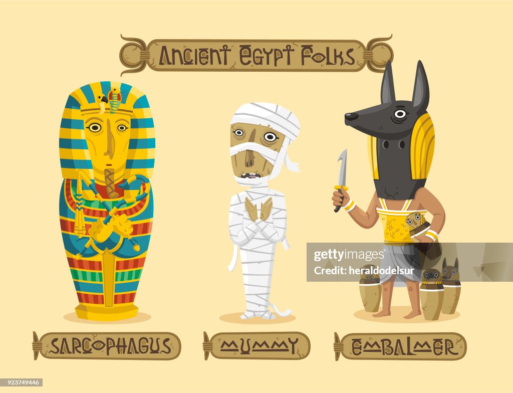 Ancient Egypt characters set
