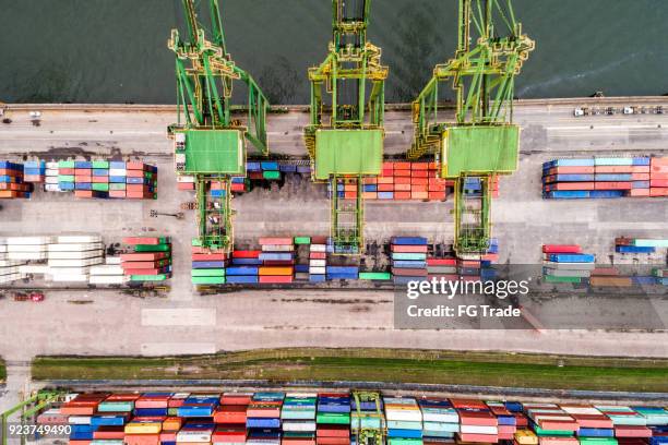 container ship in import export and business logistic - santos stock pictures, royalty-free photos & images