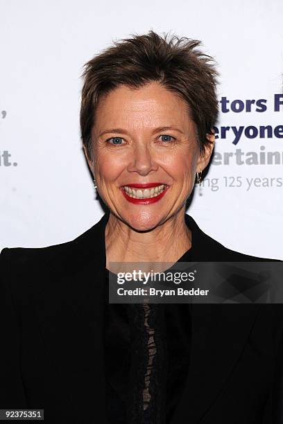 Actress Annette Bening attends the Chance And Chemistry: A Centennial Celebration of Frank Loesser Actors Fund benefit concert at the Minskoff...